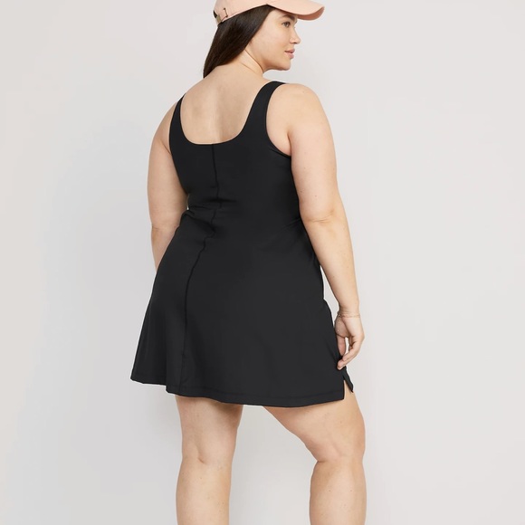 NWT OLD NAVY PowerSoft Sleeveless Shelf-Bra Support DressBLACK JACK SIZE L - Picture 7 of 8